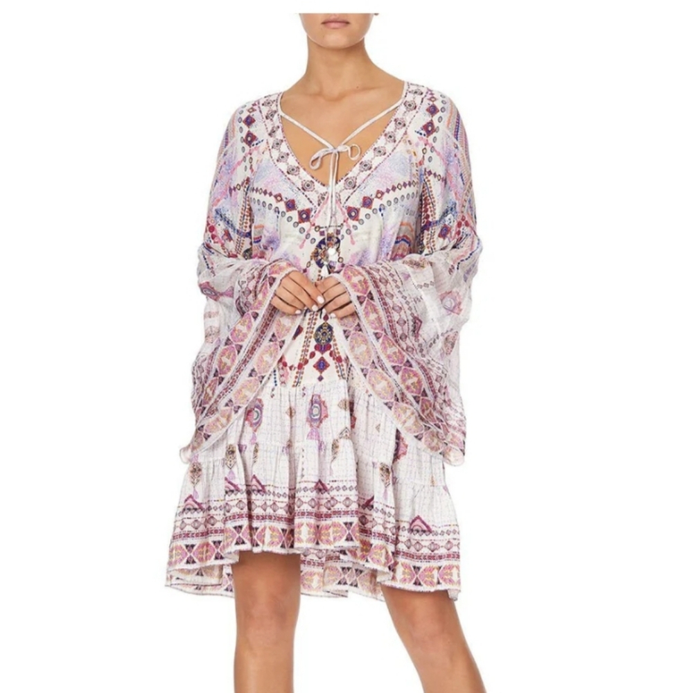 Camilla Tanami Road A Line Gathered Panel Dress Med Boutique! Non Warehouse!